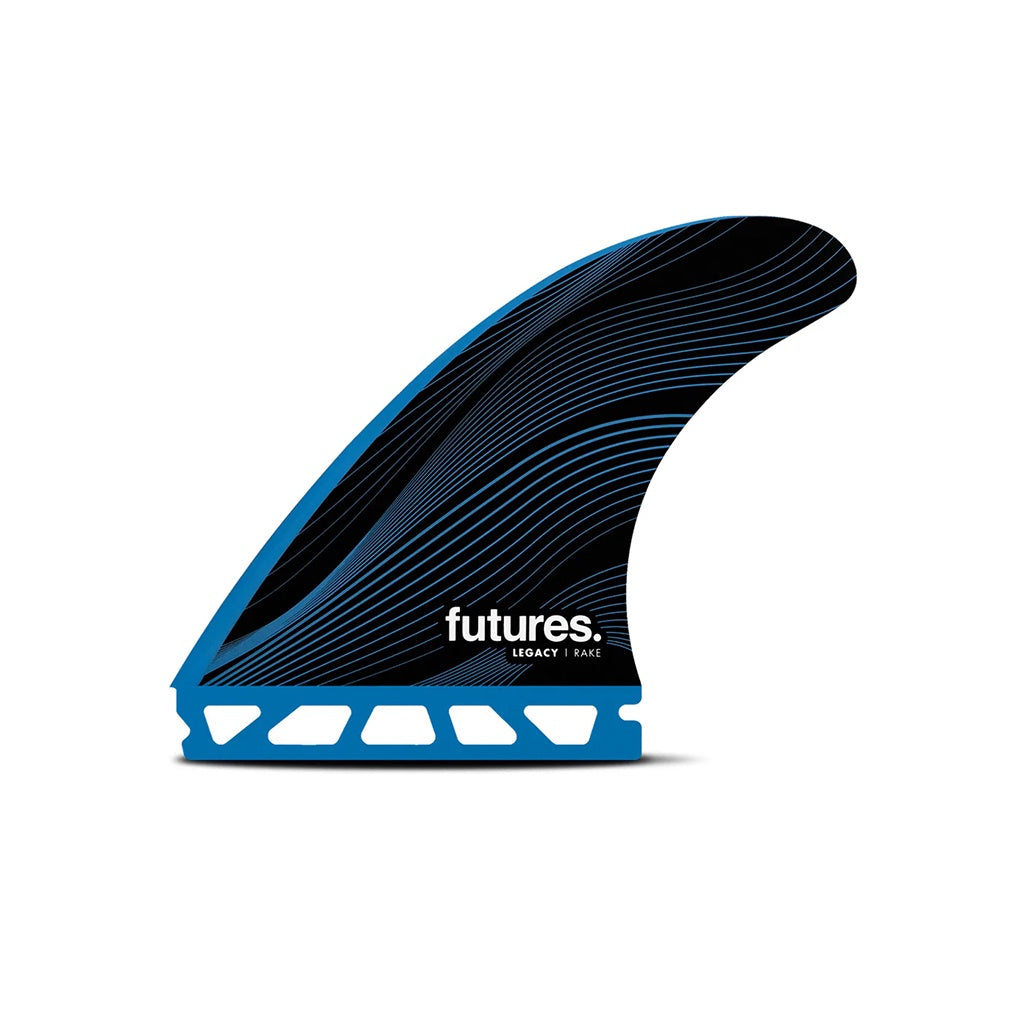 Futures | Legacy Rake Honeycomb R6 Medium Tri Fin Set. Blue