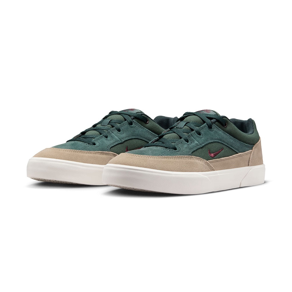 Nike SB | Malor Skate Shoes. Seaweed / Burgundy Crush-Khaki