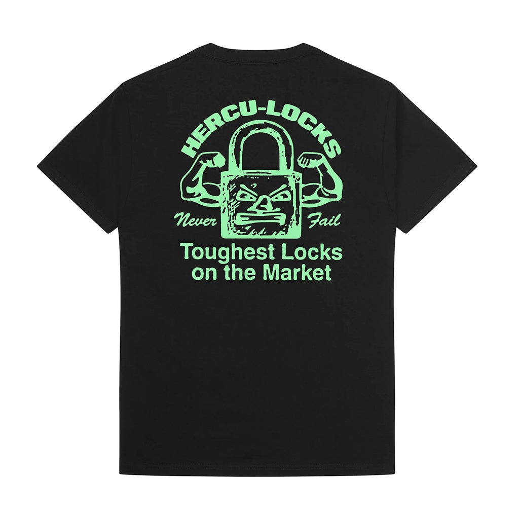 Pass~Port | Hercu~locks Short Sleeve T-shirt. Black