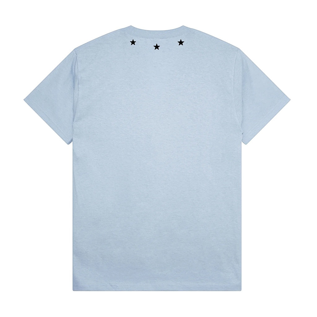 Pass~Port | Seafood Staff Short Sleeve T-shirt. Stonewash Blue