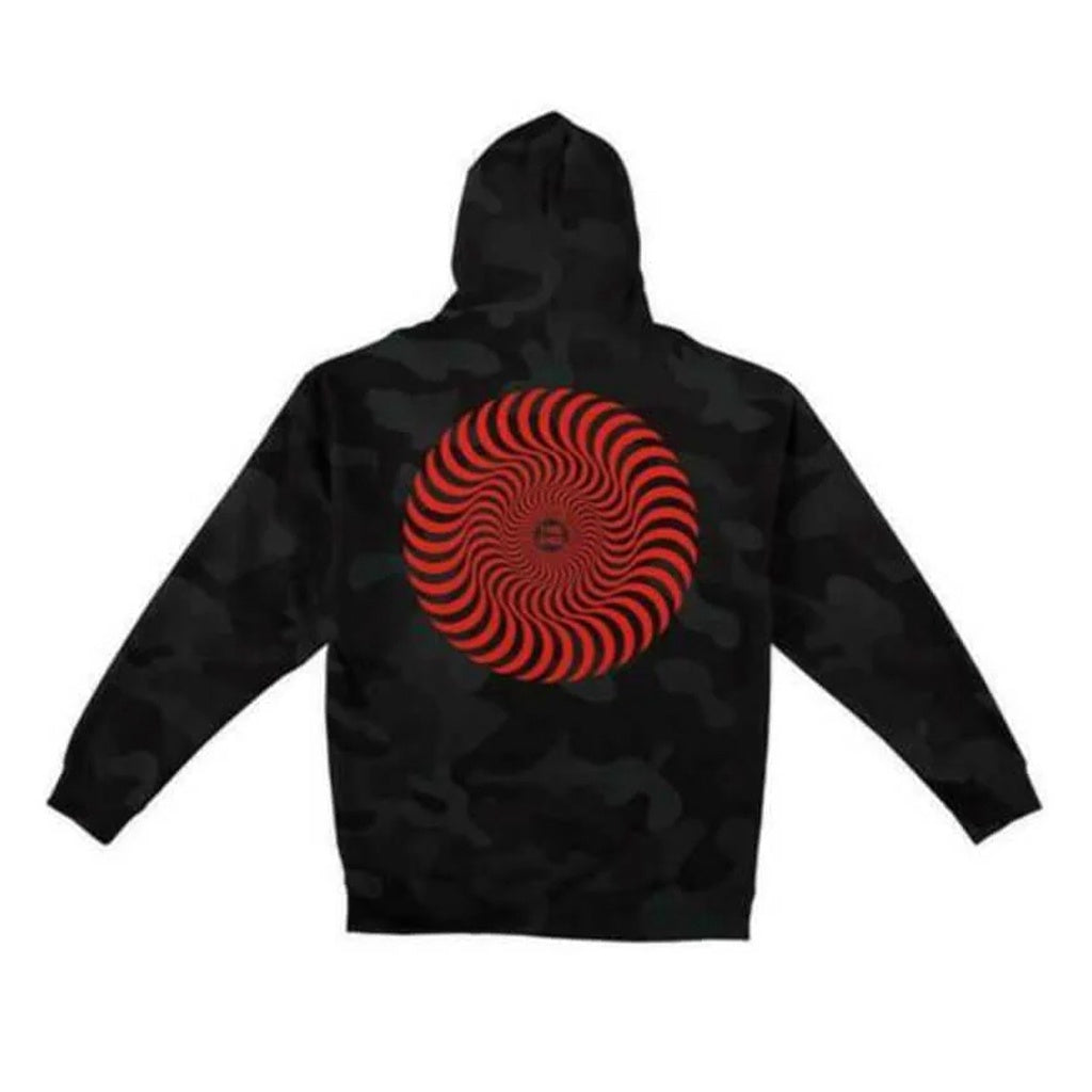 Spitfire | Happy Classic Swirl Hoodie. Black