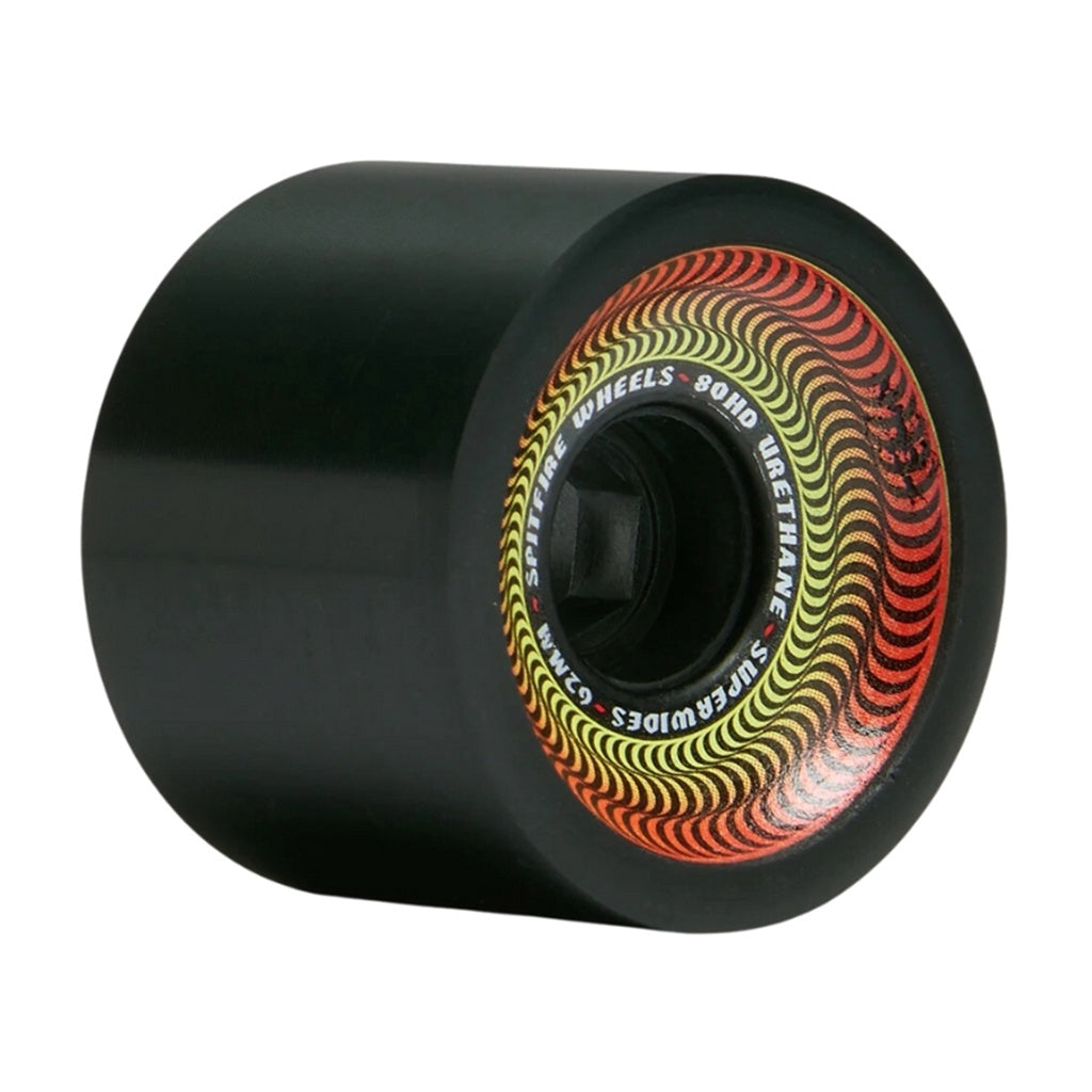 Spitfire | Superwides 80HD Skateboard Wheels. Black / 62mm x 80a