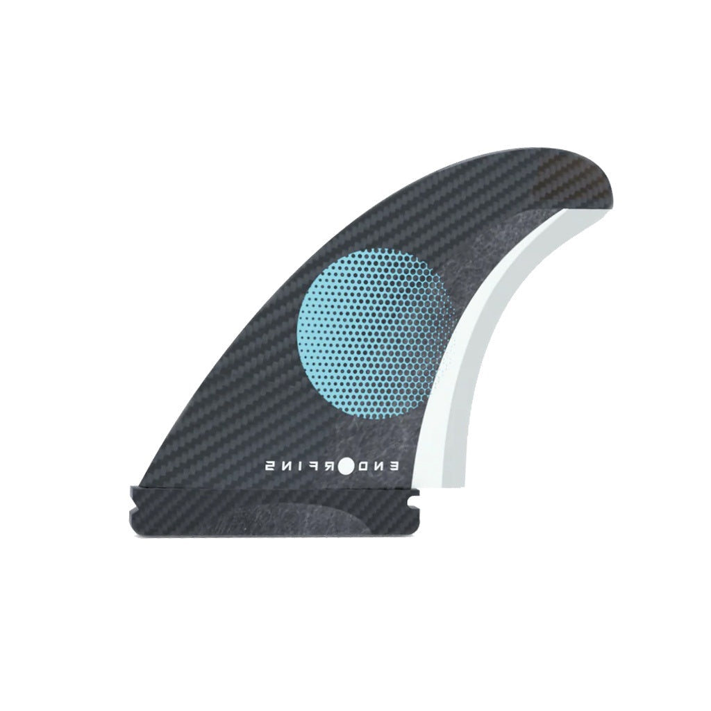 Endorfins x Slater Designs | Kelly Slater Twin Air Tech large Twin + 2 Fin Set. Black / Blue