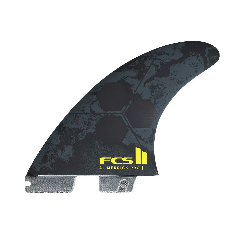 FCS2 x Al Merrick | AM Pro Carver PG Medium Tri Fin Set. Black/Acid