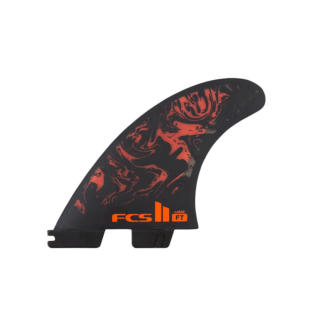 FCS2 x Filipe Toledo | FT Accelerator PC AirCore Large Tri Fin Set. Black/Red