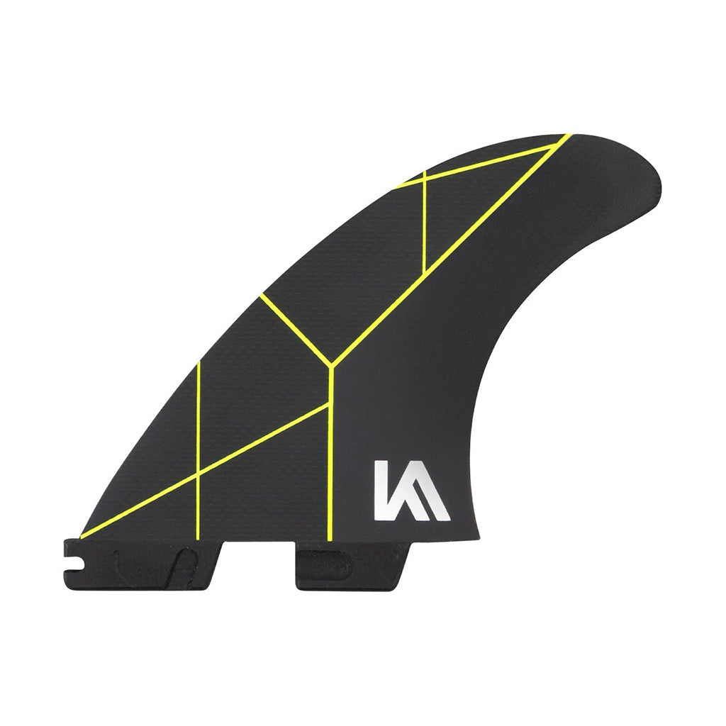FCS2 x Kolohe Andino | KA Accelerator PC Small Tri Fin Set. Black / Acid