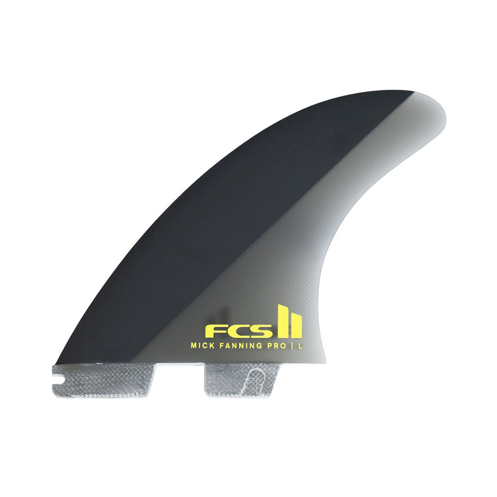 FCS2 x Mick Fanning | MF Pro Carver PG Large Tri Fin Set. Black/Acid