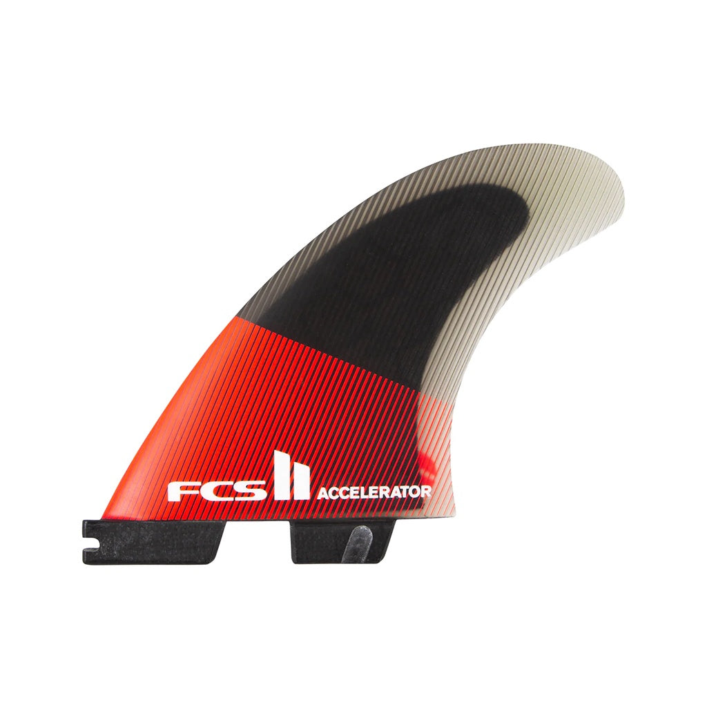 FCS2 | Accelerator PC Large Tri Fin Set. Red/Black