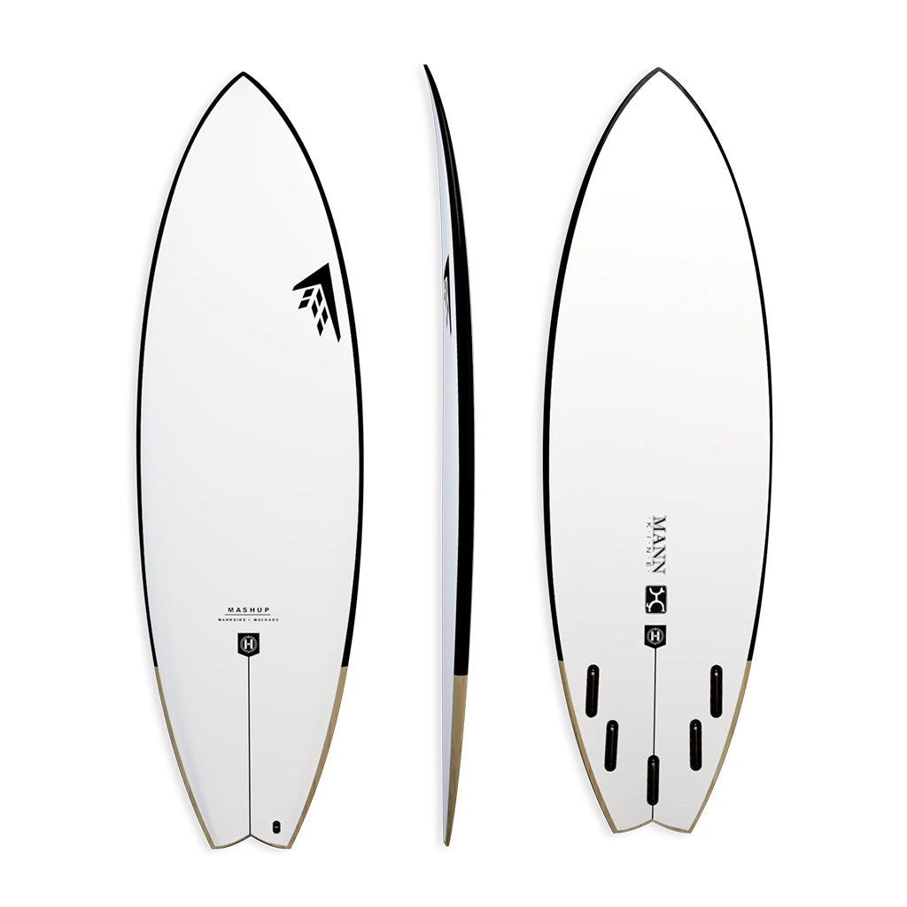 Firewire x Mann x Machado | Mashup Swallow Tail Surfboard. Helium Core / Fibreglass Lamination Technology