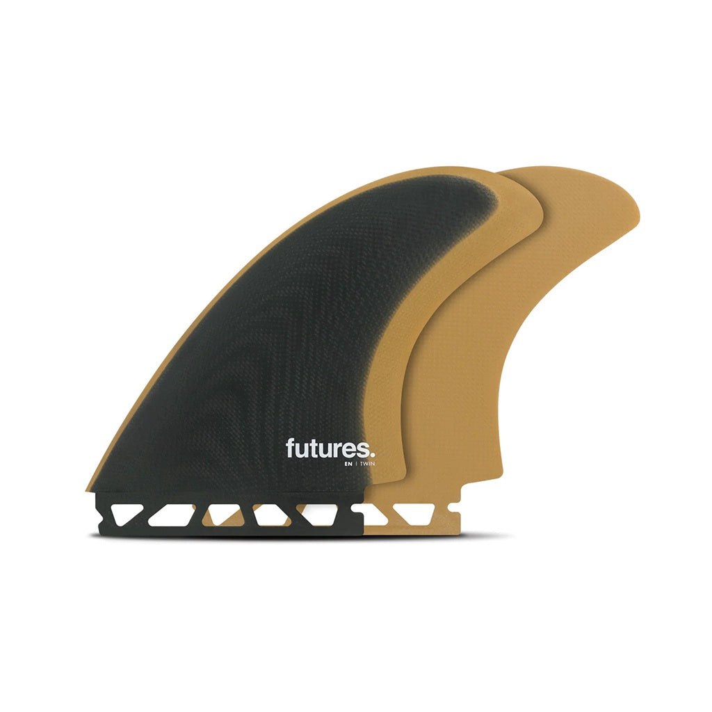 Futures | EN Fibreglass XLG Twin Fin Set. Slate/Ochre