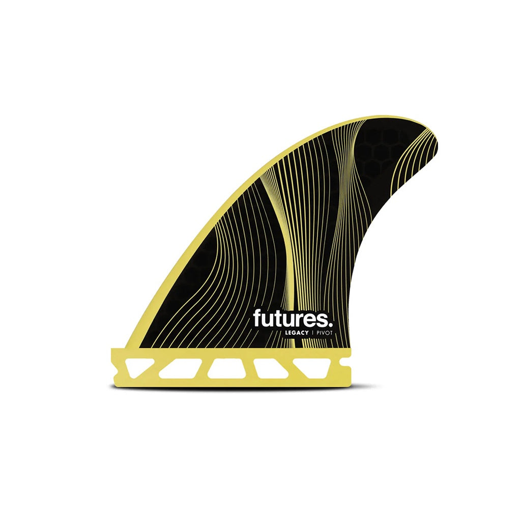 Futures | Legacy Pivot Honeycomb P4 Small Tri Fin Set. Yellow