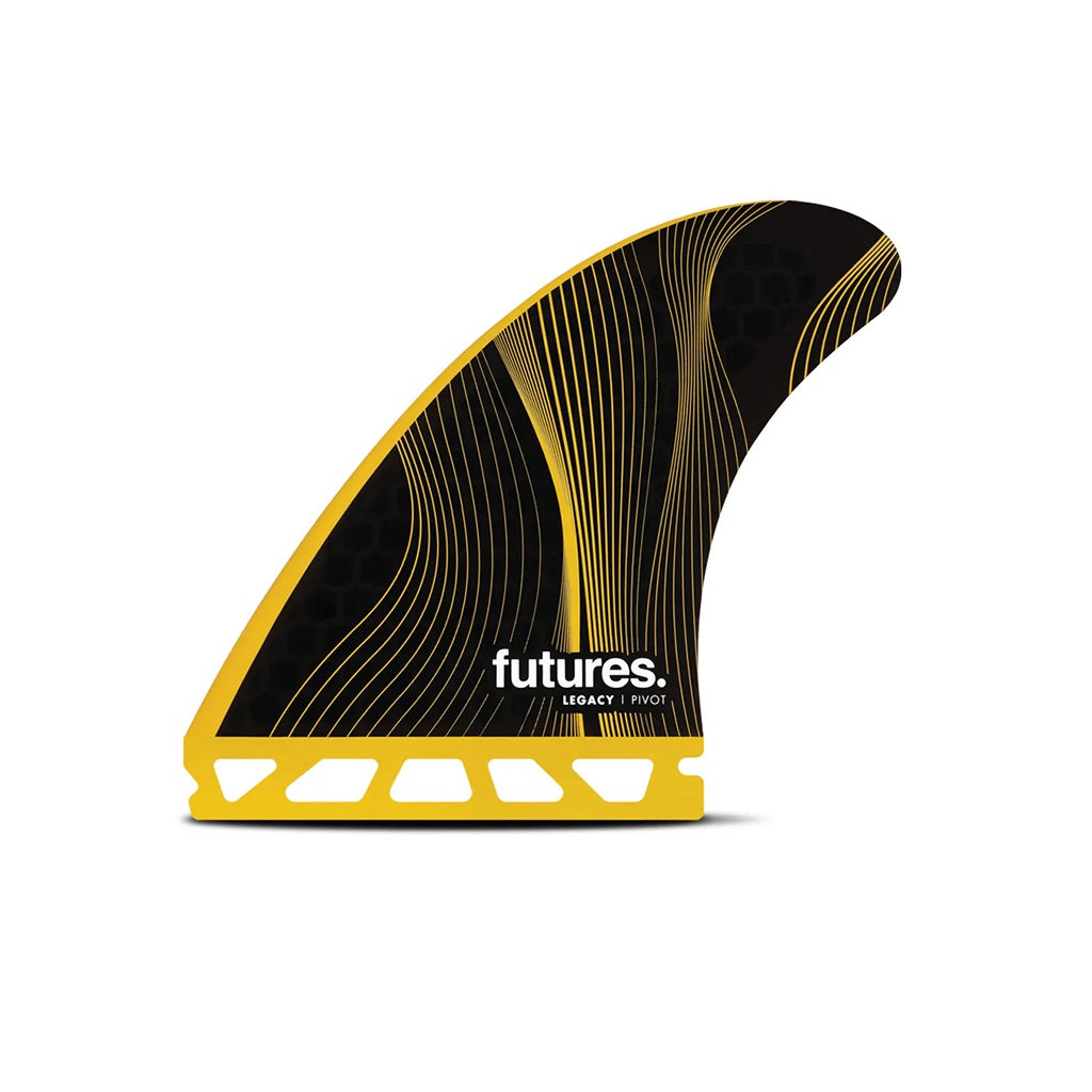 Futures | Legacy Pivot Honeycomb P8 Large Tri Fin Set. Yellow