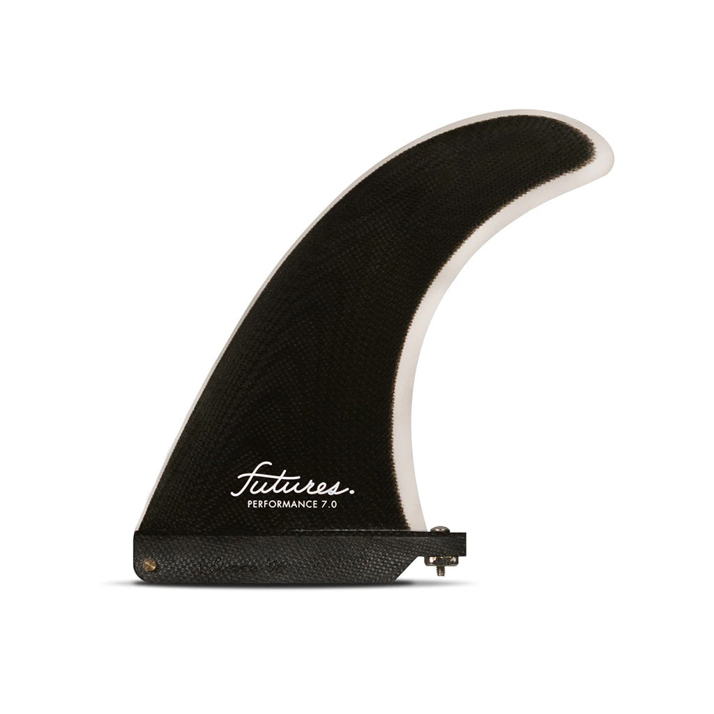 Futures | Performance 7 Fibreglass Medium 7" Centre Fin. Black/Smoke Grey