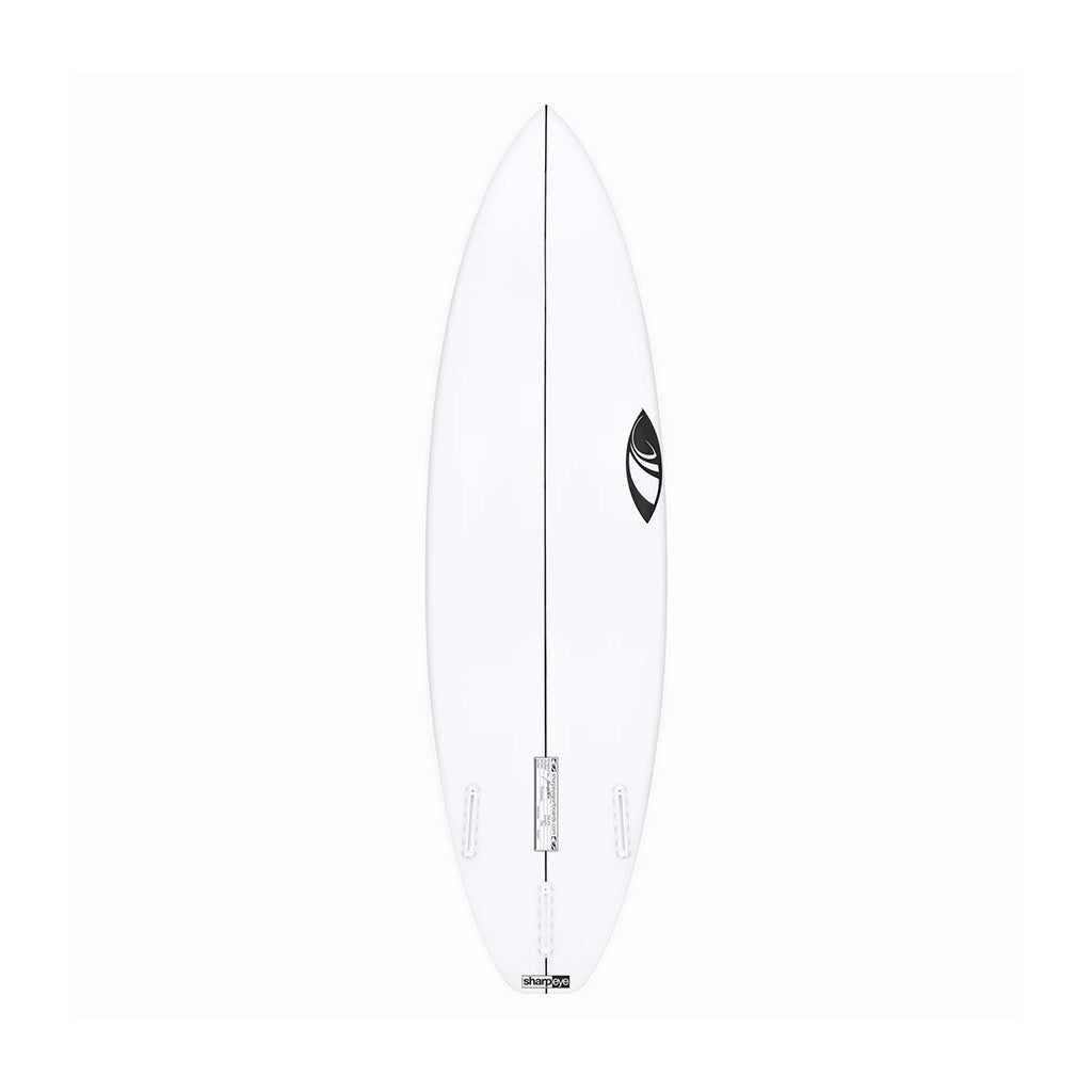 SharpEye | Inferno 72 Fibreglass Surfboard. White/Clear