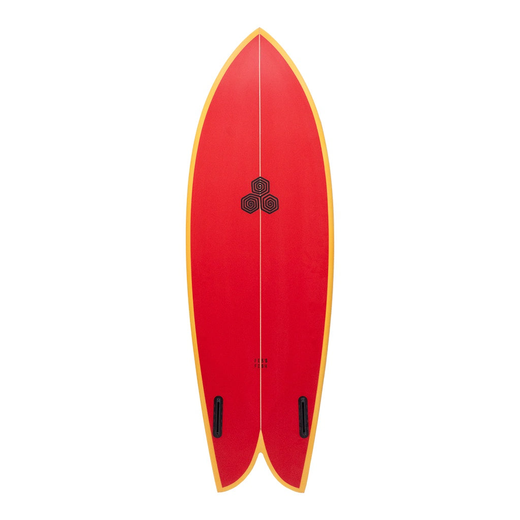 Channel Islands x Michael February | Febs Fish Fibreglass Surfboard. Spray