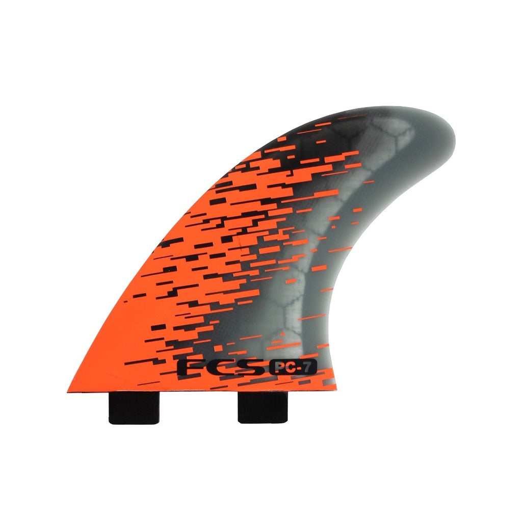 FCS | FCS1 Performance Core PC-7 Large Tri Fin Set. Orange Smoke