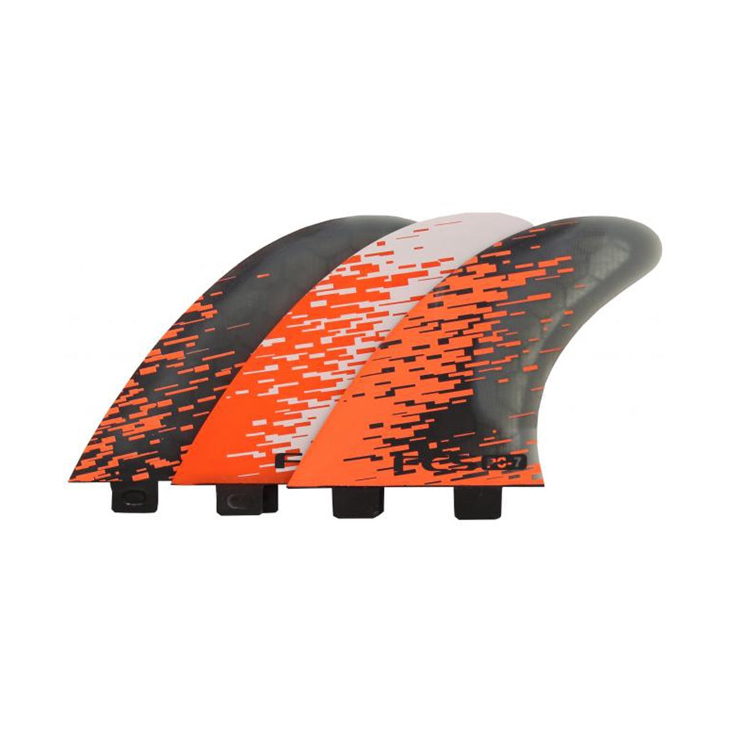 FCS | FCS1 Performance Core PC-7 Large Tri Fin Set. Orange Smoke