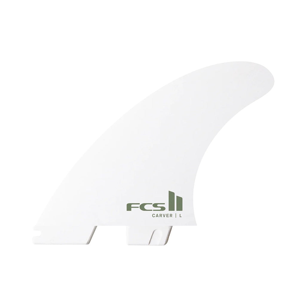 FCS2 | Carver PC Large Tri Fin Set. White Edition