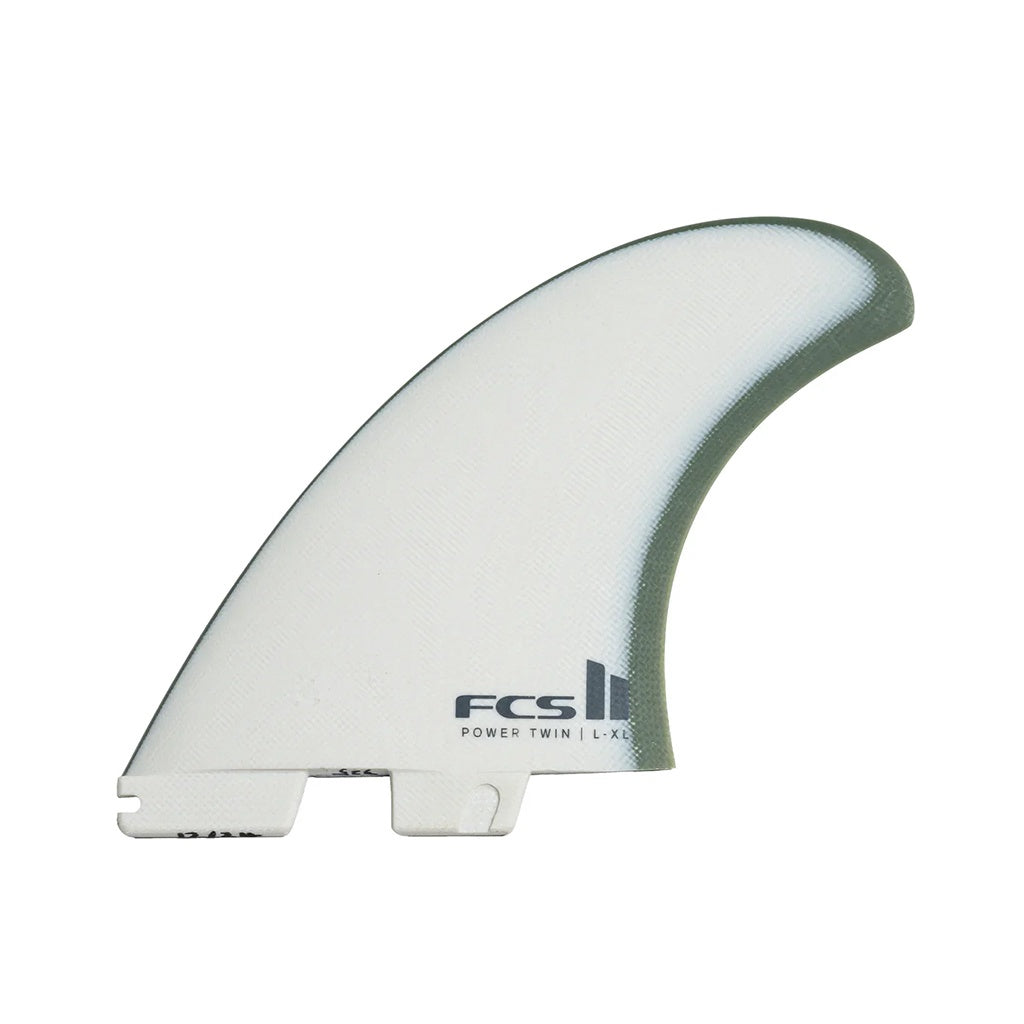FCS2 | Power Twin PG SML - MED Twin + Stabiliser Tri Fin Set. Natural/Alpine