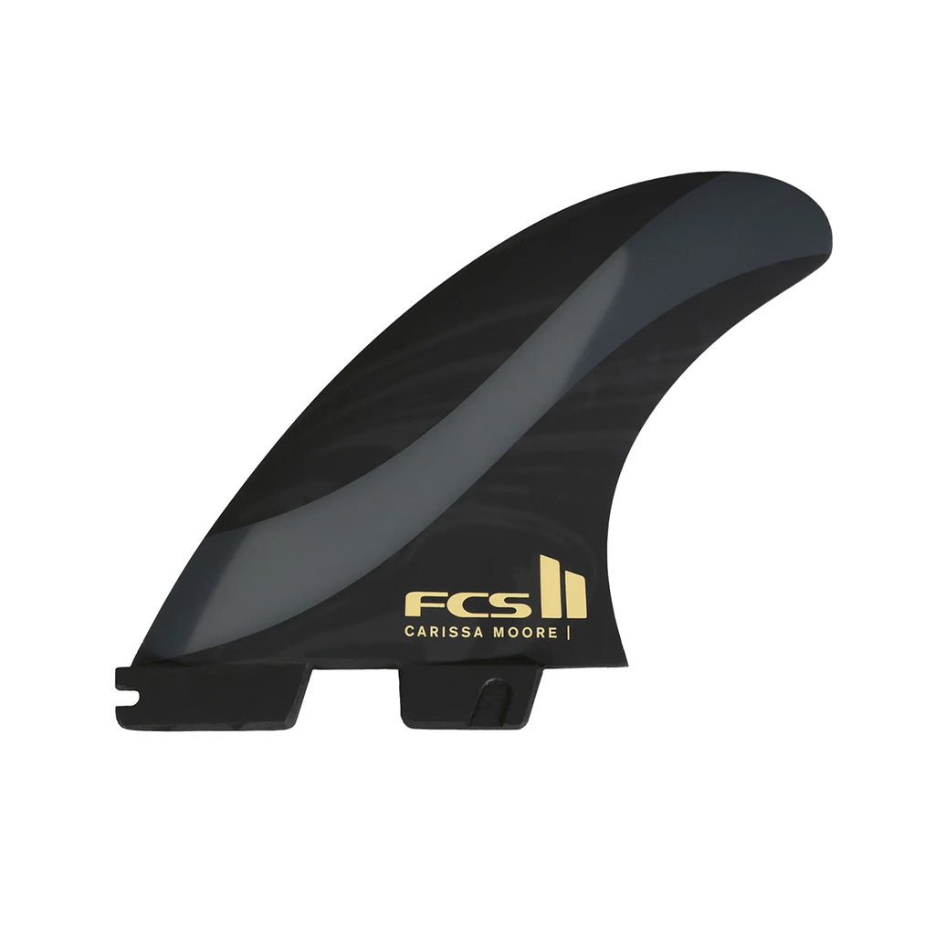 FCS2 x Carissa Moore | CM Performer PC AirCore Medium Tri Fin Set. Black