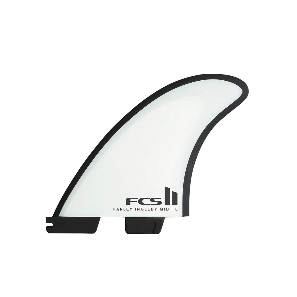 FCS2 x Harley Ingleby | HI Reactor Mid Series PC AirCore Large Tri Fin Set. White / Black
