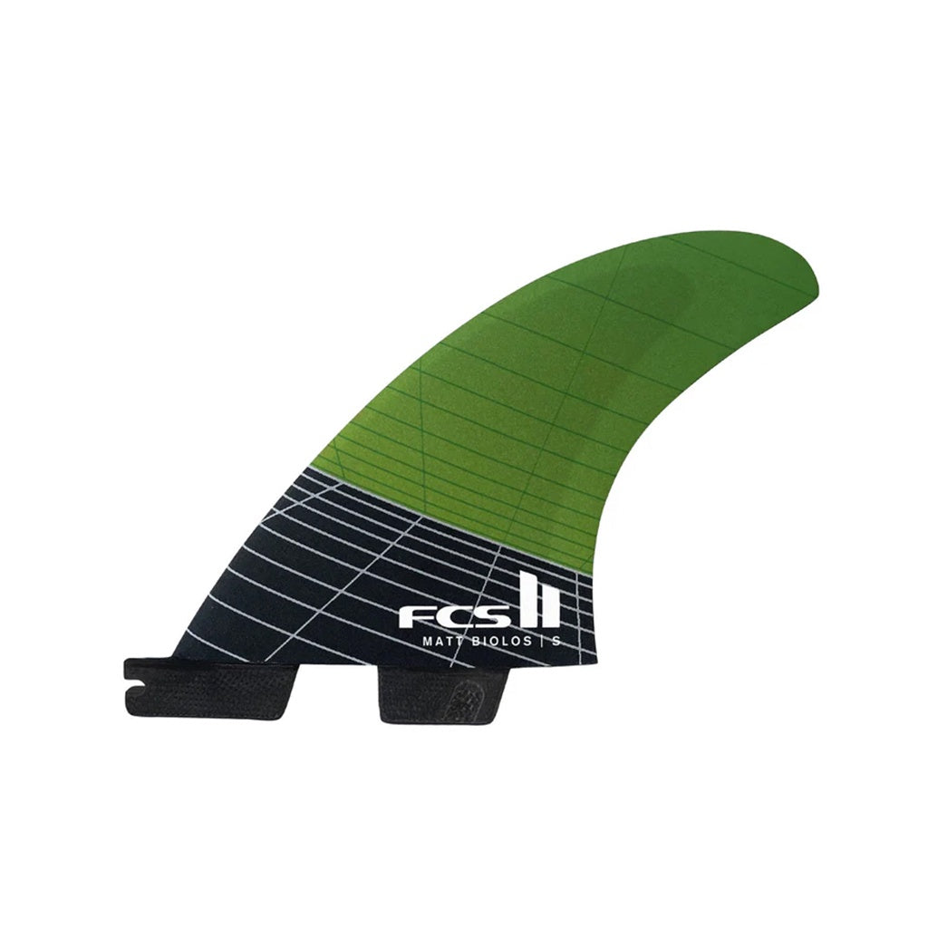 FCS2 x Matt Biolis | MB Carver PCC AirCore Small Tri Fin Set. Green-Seafoam