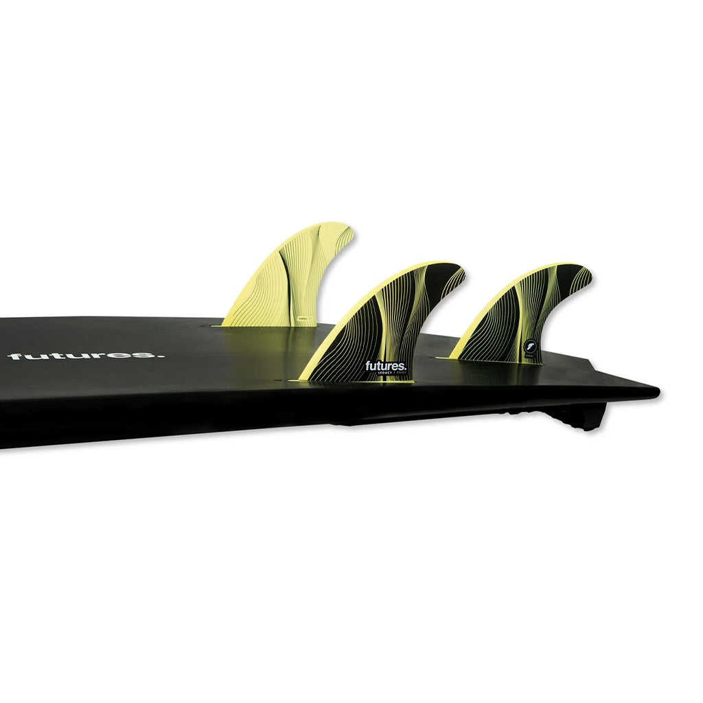 Futures | Legacy Pivot Honeycomb P3 Grom / X-Small Tri Fin Set. Yellow