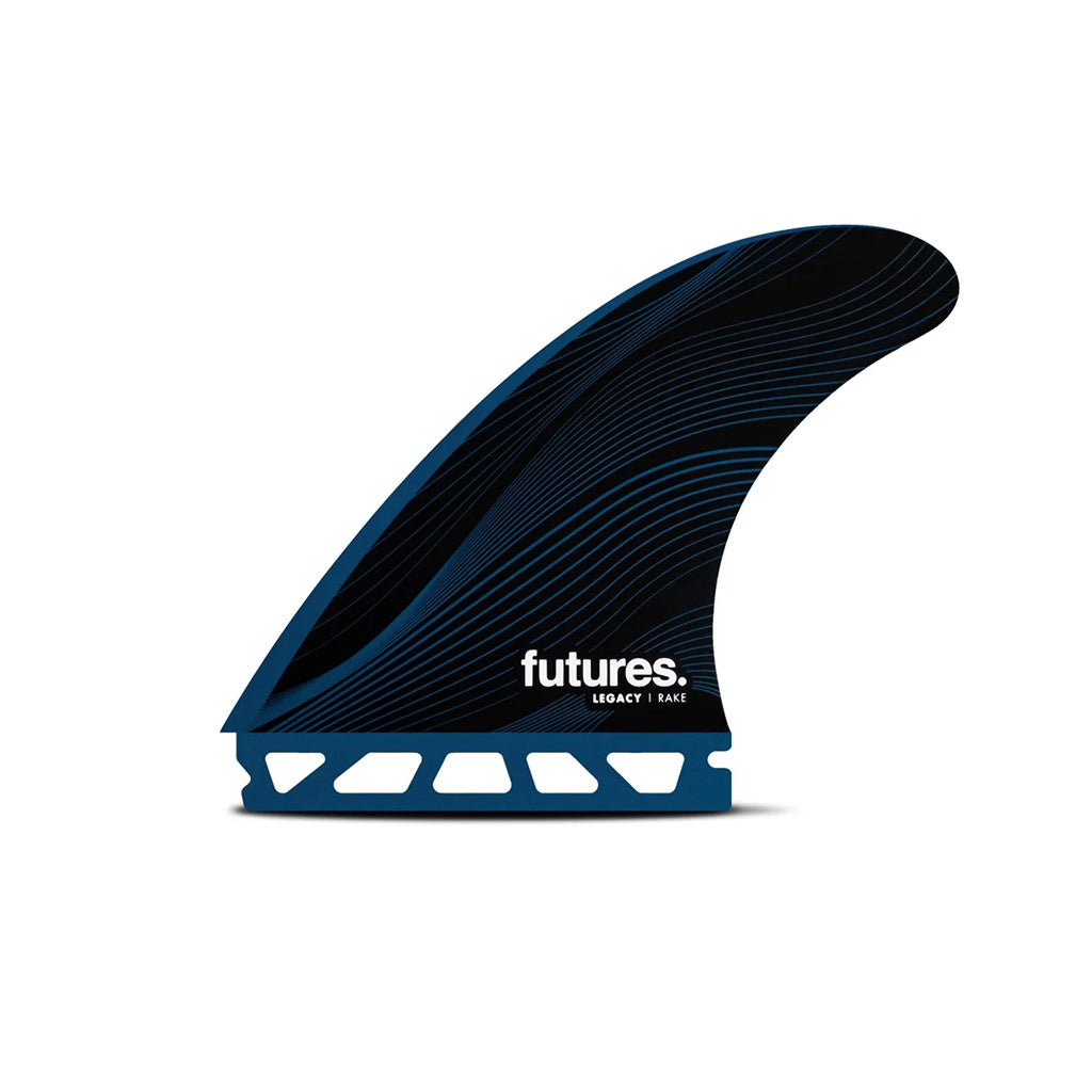Futures | Legacy Rake Honeycomb R8 Large Tri Fin Set. Blue