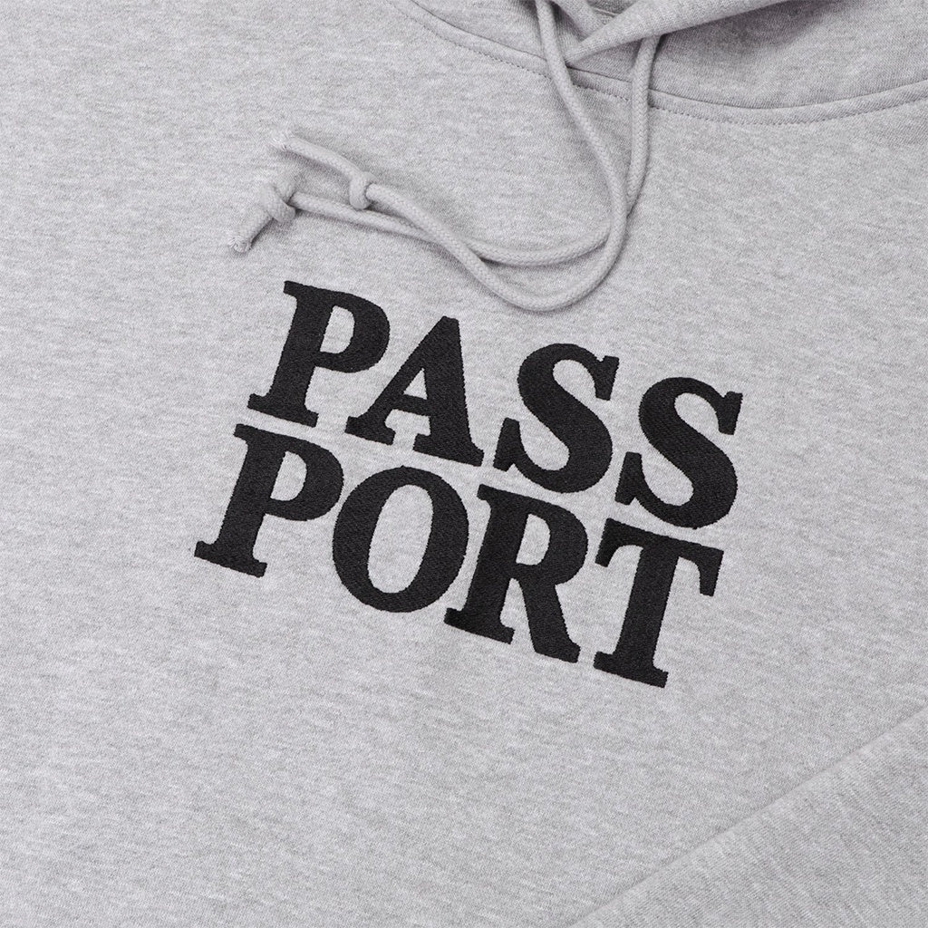 Pass~Port | Official Stacked Hoodie. Ash
