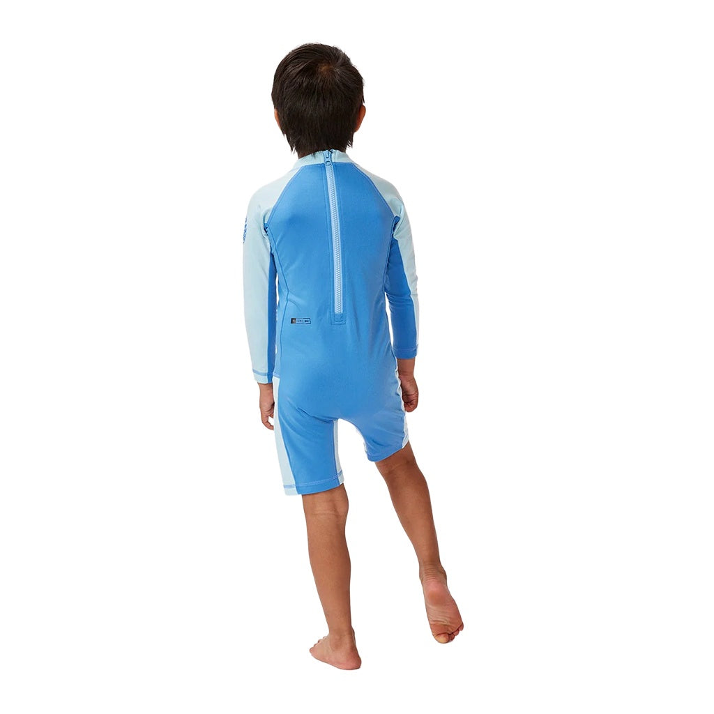 Rip Curl | Boys Icons Brushed UV50+ Long Sleeve Rash-Suit Spring Suit. Blue Gum