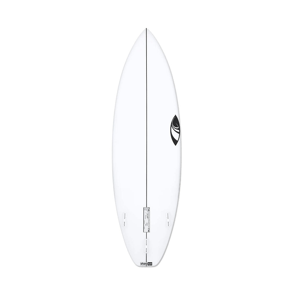 SharpEye | Disco II Fibreglass Surfboard. White/Clear