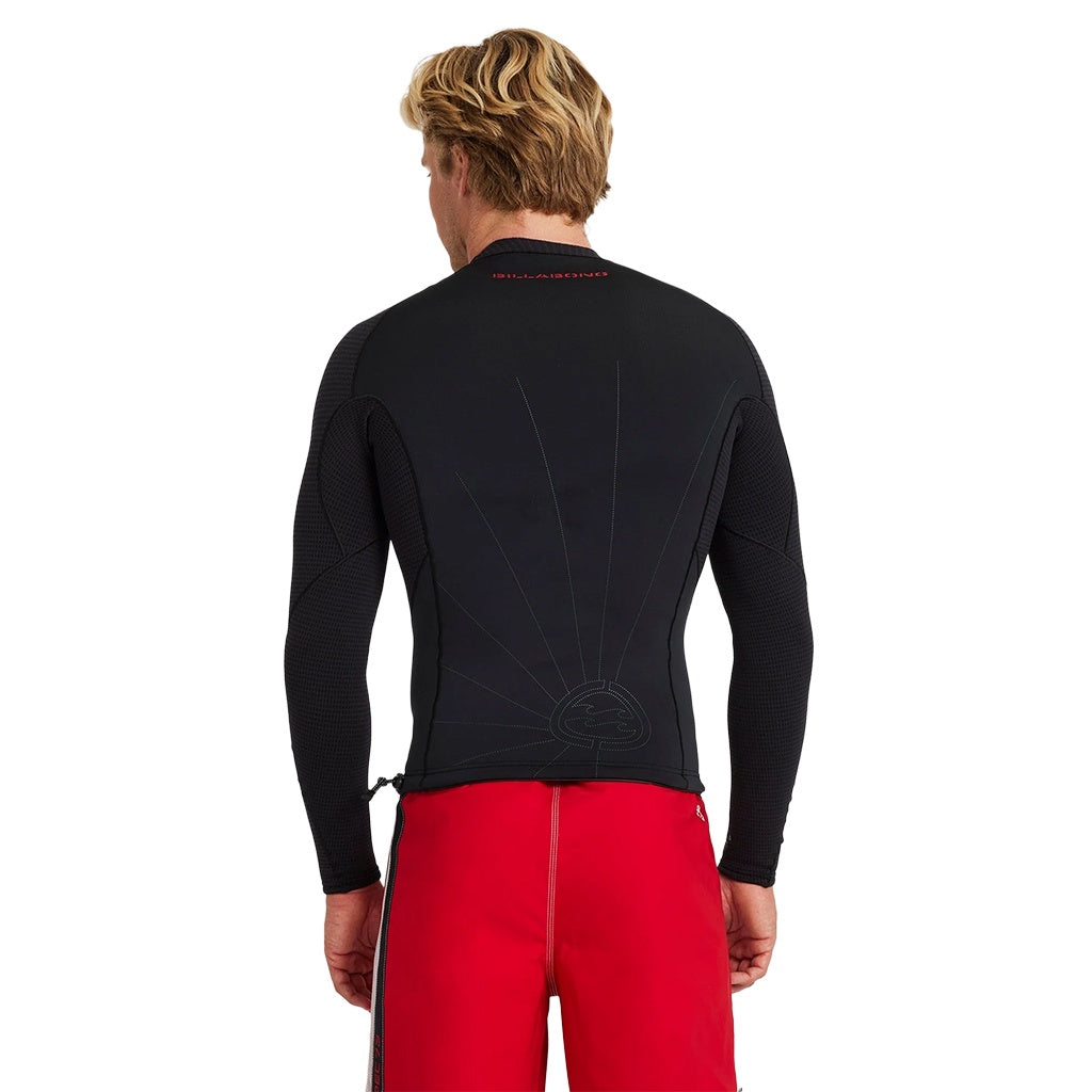 Billabong x Andy Irons | 1/1mm Revolution Natural Long Sleeve Wetsuit Jacket. Black/Red