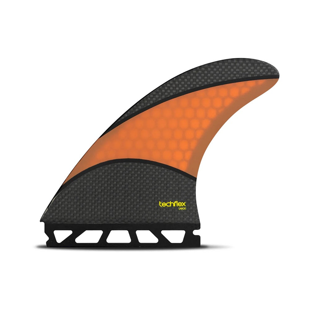 Futures x Al Merrick | AM2 Techflex Large Tri Fin Set. Black/Orange