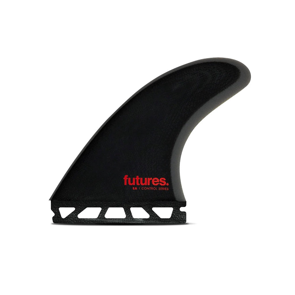 Futures x Eric Arakawa | EA Control Series Fibreglass Large Tri Fin Set. Black/Grey