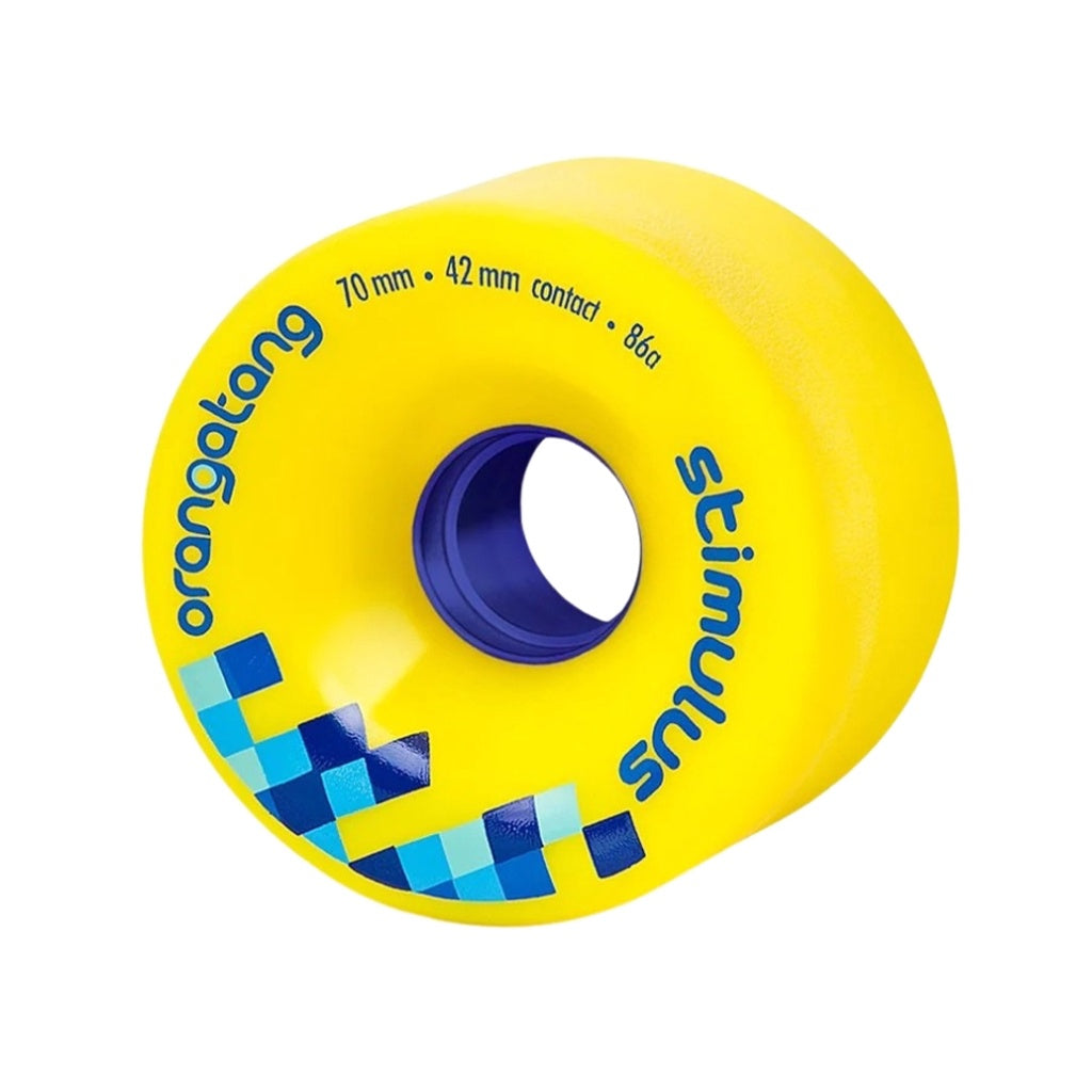Orangatang | Stimulus Skateboard Wheels. Yellow / 70mm x 86a