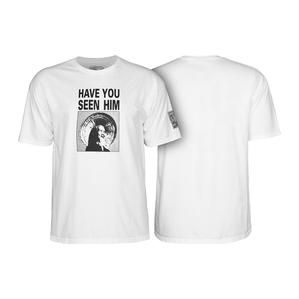 Powell Peralta | Have You Seen Him - The Search For Animal Chin Short Sleeve Tee. White