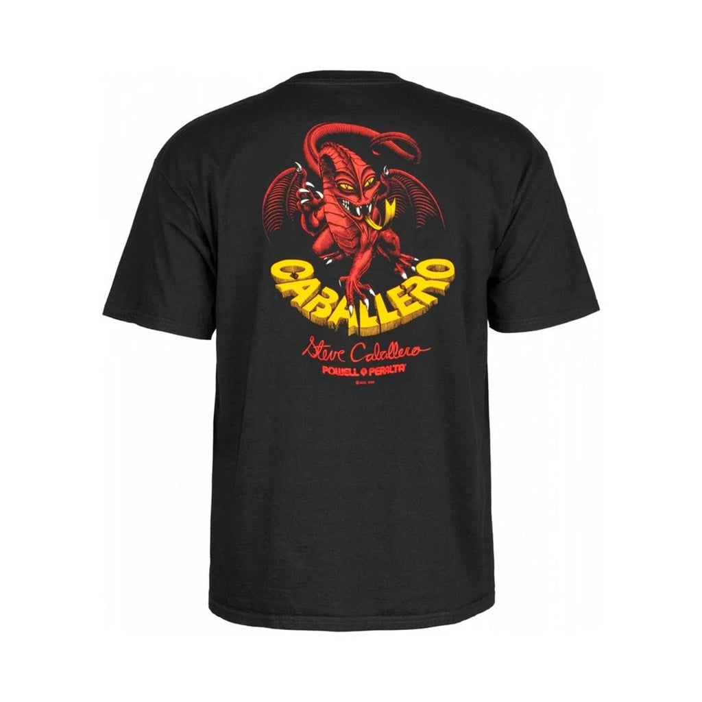 Powell Peralta x Steve Caballero | Cab Original Dragon II Short Sleeve Tee. Black