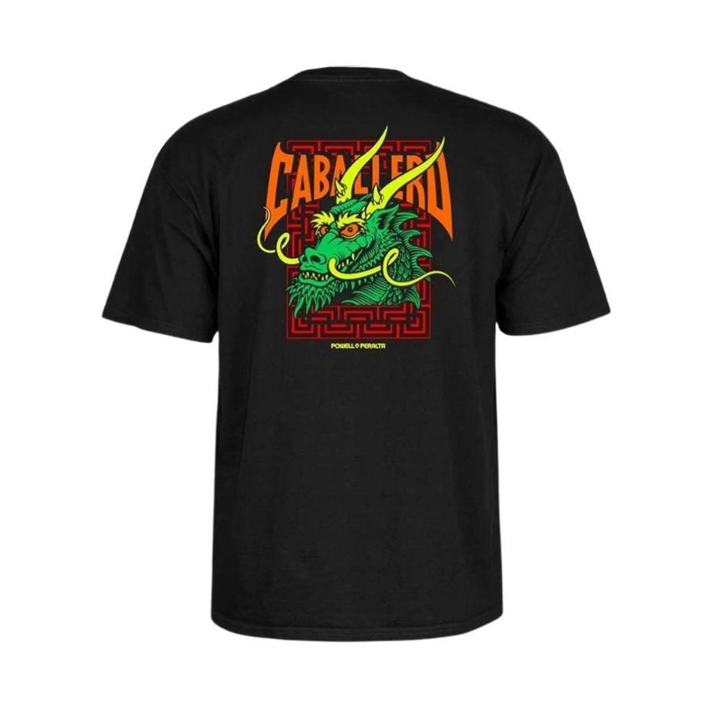 Powell Peralta x Steve Caballero | Cab Street Dragon Short Sleeve Tee. Black