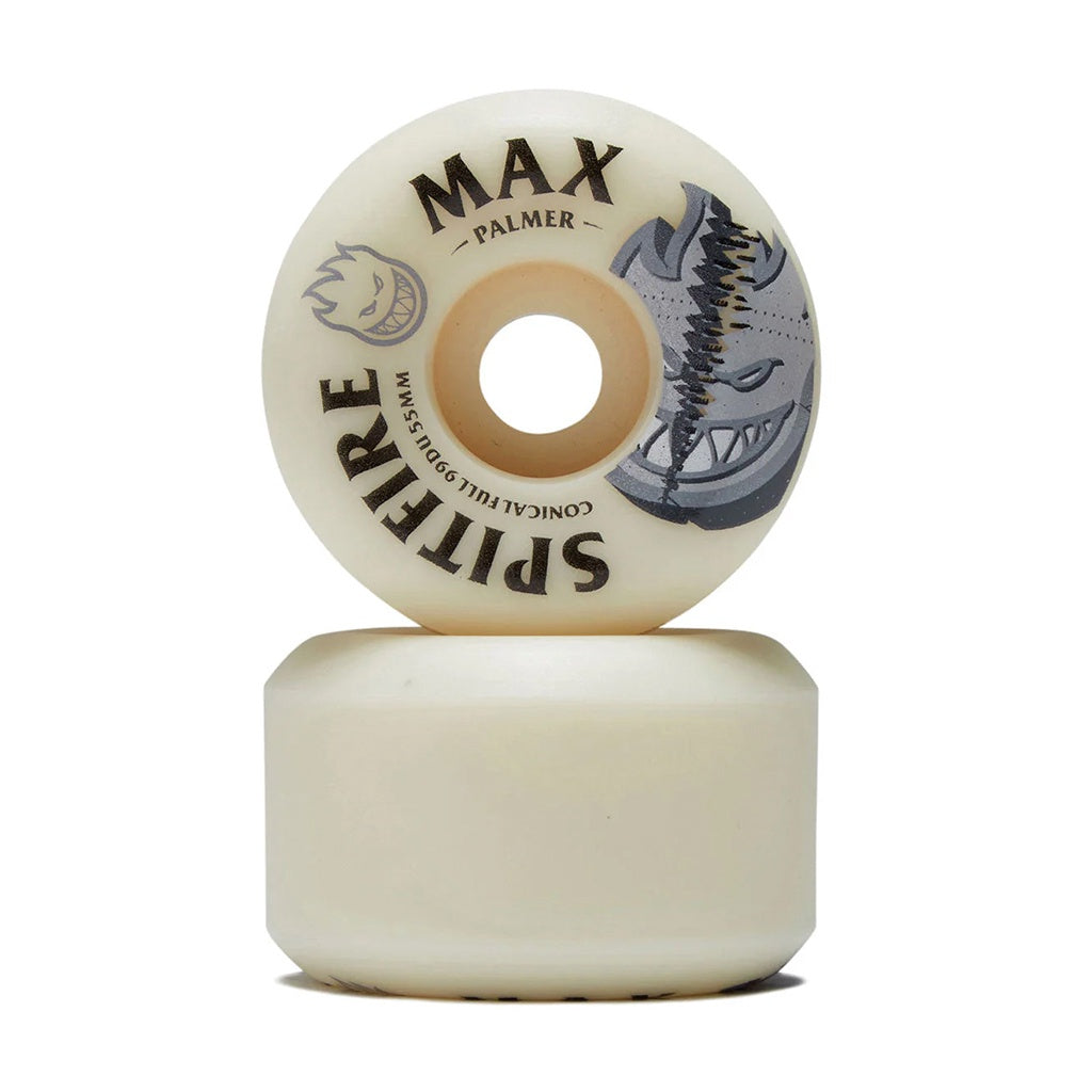 Spitfire x Max Palmer | Burn Squad Formula Four F4 Conical Full Skateboard Wheels. 55mm x 99a