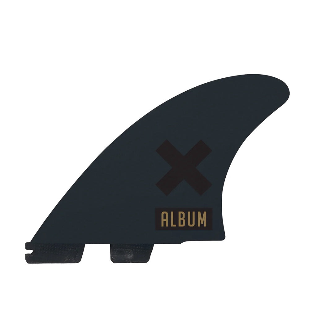 FCS2 x Matt Parker | Album Surfboards PG Small-Medium Keel Twin Fin Set. Black / Gold
