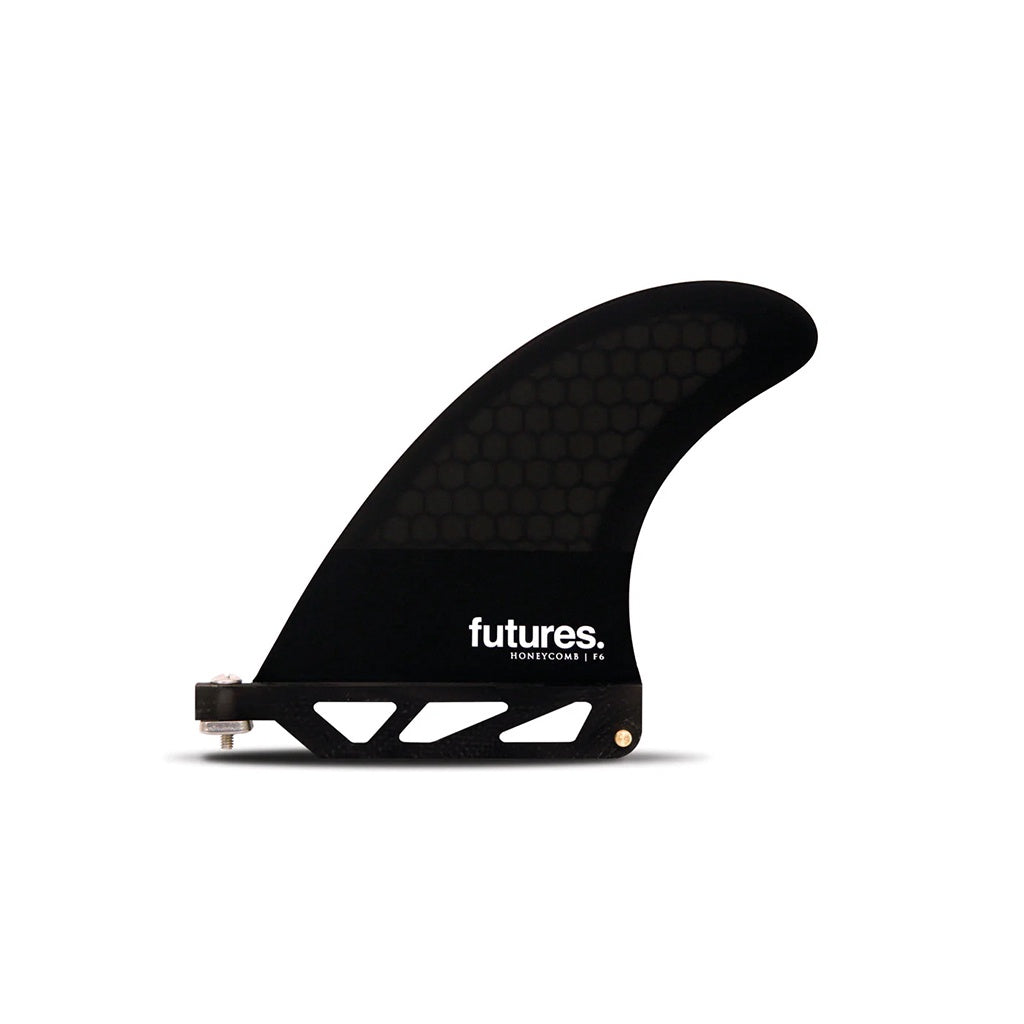 Futures | Legacy Honeycomb F6 4.56" Centre Fin with Bahne / US Base. Smoke / Black
