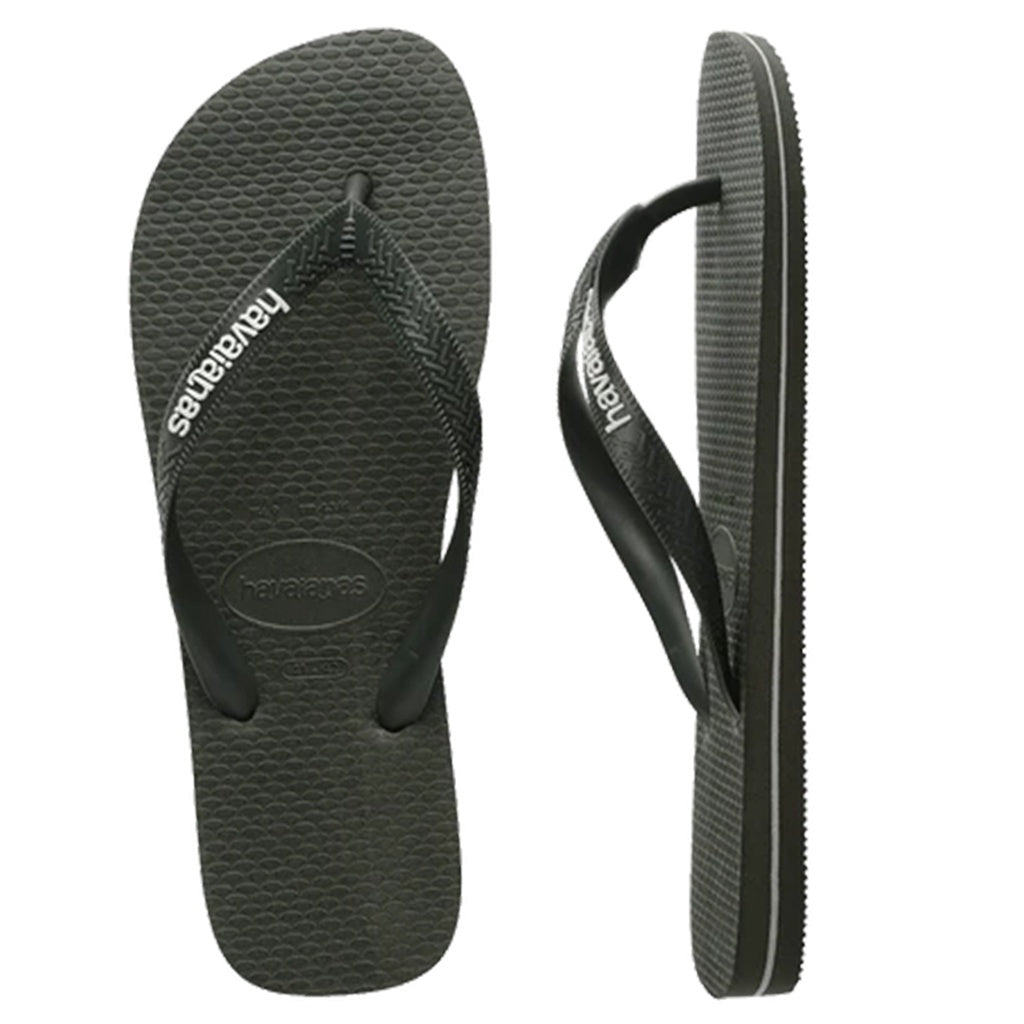 Havaianas | Top Rubber Logo Thongs. Olive Green