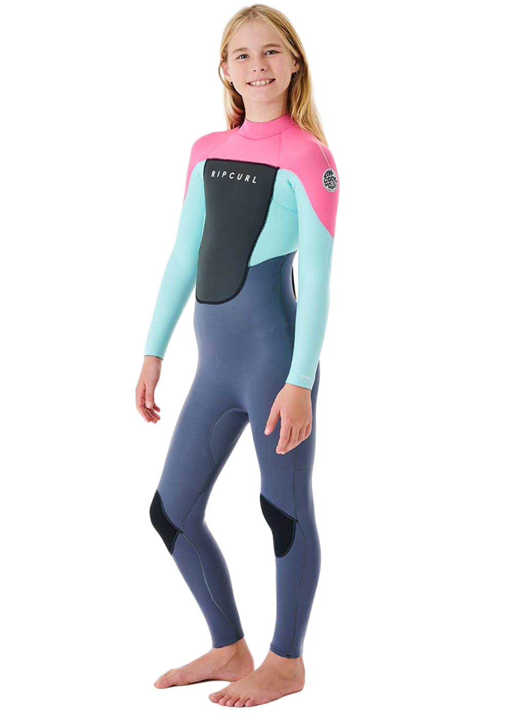 RIP CURL | JUNIOR GIRLS OMEGA 3/2MM GB BACK ZIP STEAMER. PINK