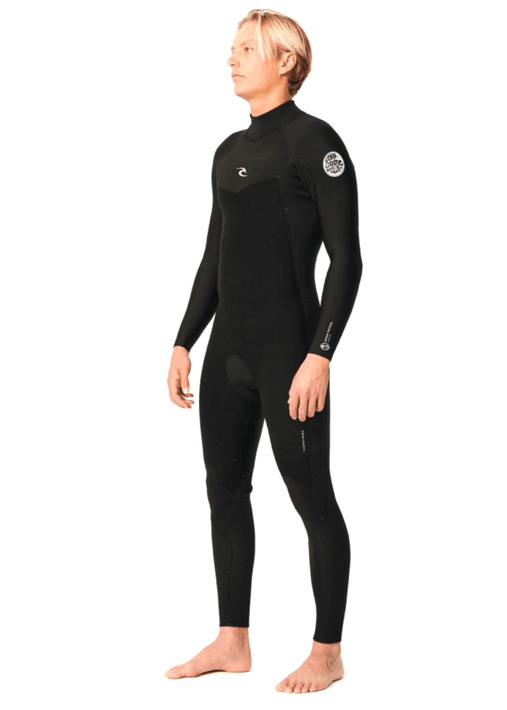 Rip Curl | Dawn Patrol 3/2mm  Back Zip Long Sleeve Full Suit Steamer Wetsuit. Black