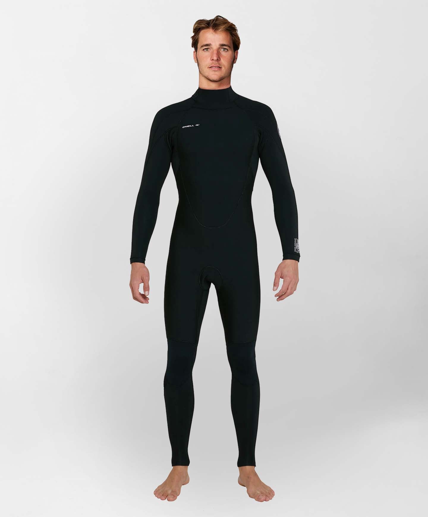 O'Neill | Defender 3/2mm Back Zip Steamer Full Suit Wetsuit. Black/Black/Black