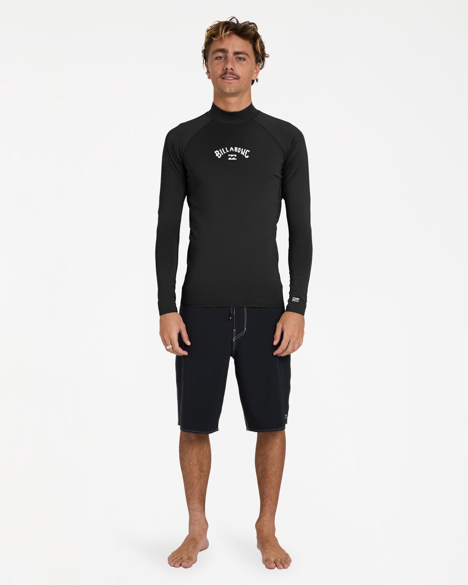 Billabong | All Day Performance Fit Long Sleeve 50+ UPF Rashgaurd. Black
