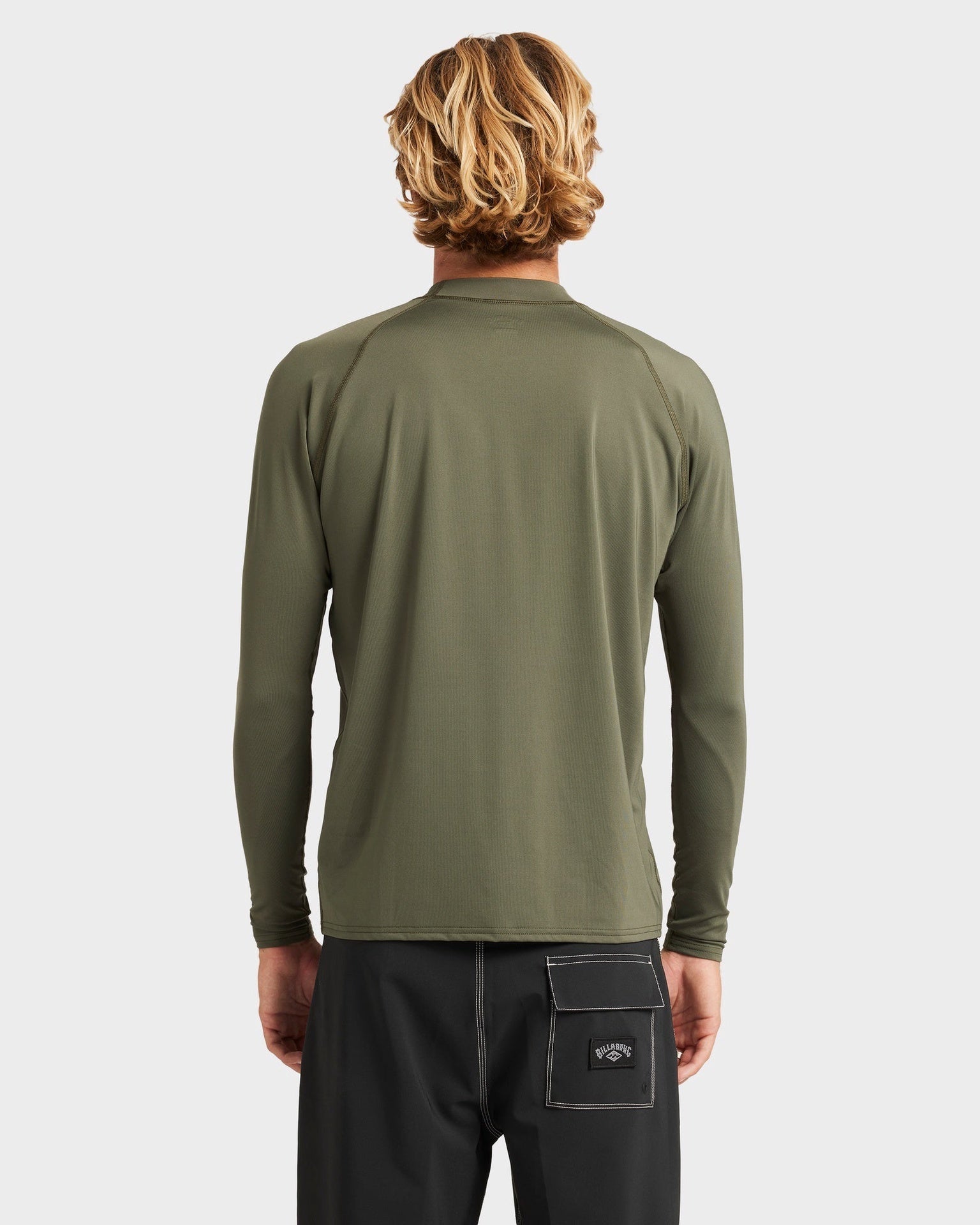 Billabong | Boxed Arch Regular Fit 50+ UPF Long Sleeve Rashguard. Miltary