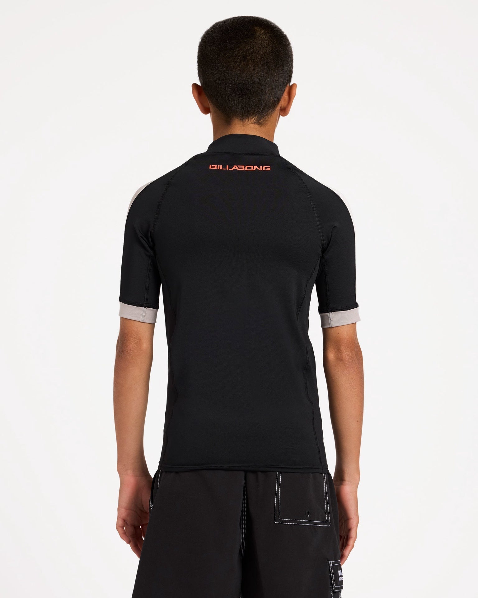 Billabong | Boys Spec 73 Performance Fit 50+ UPF Short Sleeve Rashguard. Black