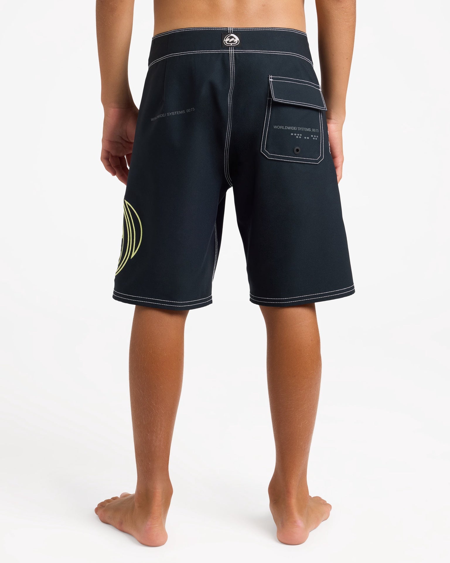Billabong | Boys Spec73 Pulse OG Fixed Waist Performance 17" Boardshort. Off Black
