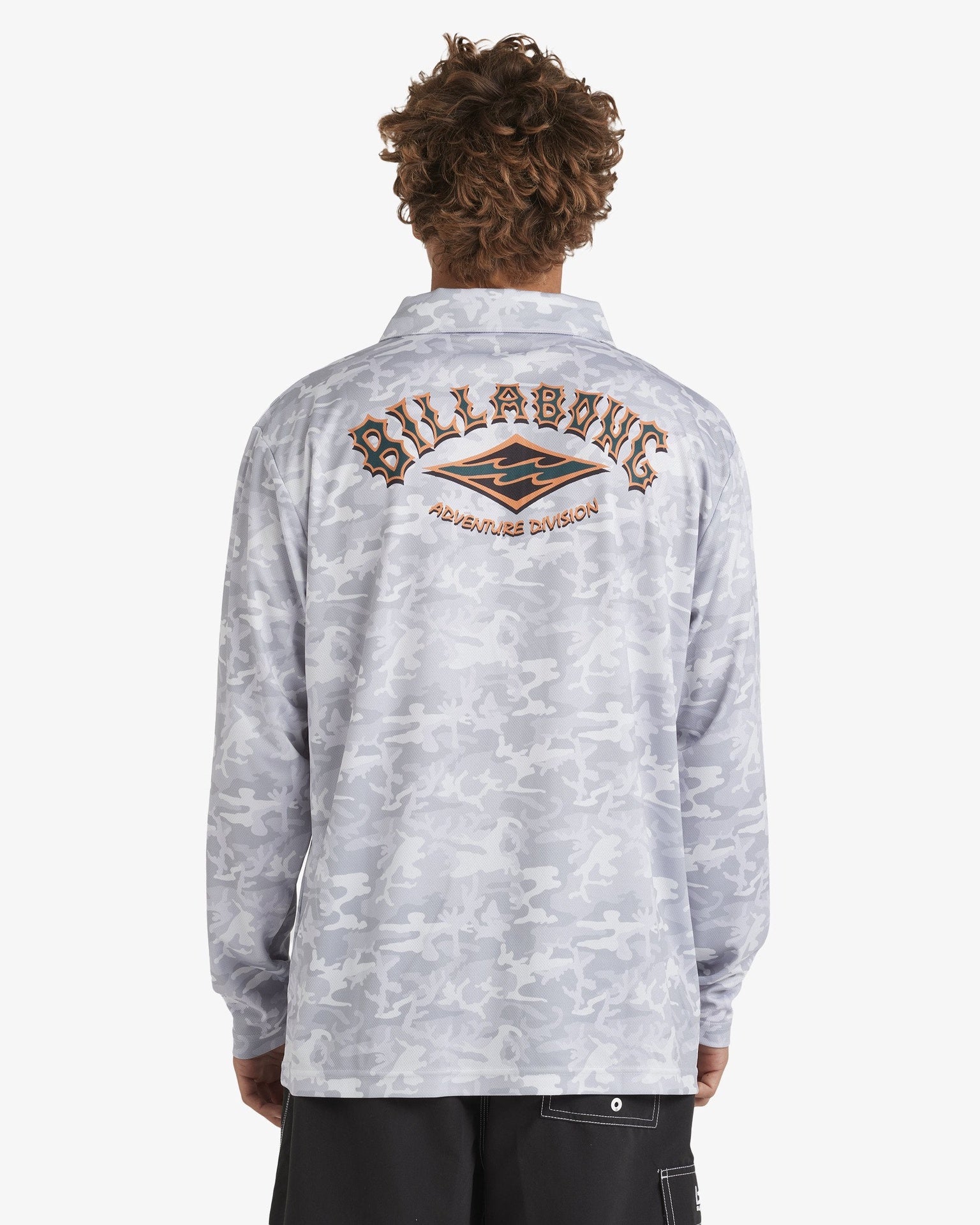 Billabong | Fisho 50+ UPF Long Sleeve Rashguard. White Camo